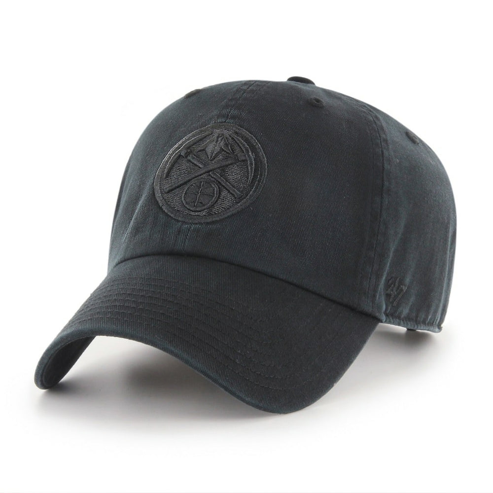 Denver Nuggets '47 Black on Black Clean Up Adjustable Hat | NBA