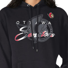 Ottawa Senators G-III 4Her by Carl Banks Shadow Logo Fleece Pullover Hoodie - NHL Hoodies