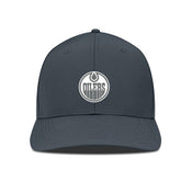 Edmonton Oilers Levelwear Rise Slate & Snow Structured Flex Hat - NHL Hats