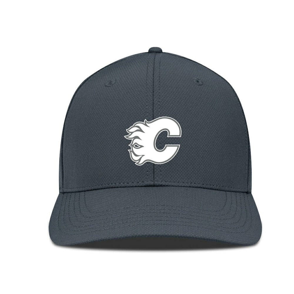 Calgary Flames Levelwear Rise Slate & Snow Structured Flex Hat - NHL Hats