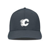 Calgary Flames Levelwear Rise Slate & Snow Structured Flex Hat - NHL Hats