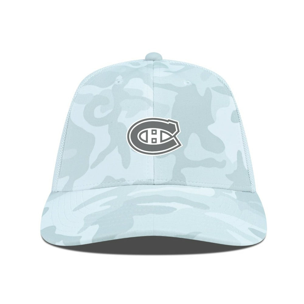 Montreal Canadiens Levelwear Clash Slate & Snow Meshback Flex Hat - NHL Hats