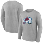 Colorado Avalanche Women's Primary Logo Long Sleeve V-Neck T-Shirt - NHL T-shirts