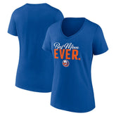 New York Islanders Women's Best Mom Ever V-Neck T-Shirt - NHL T-shirts