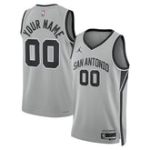 Silver San Antonio Spurs Jordan Brand Unisex Swingman Custom Jersey | NBA