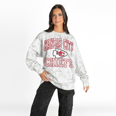 Kansas City Chiefs Gameday Couture Women's Whiteout Oversized Premium Fleece Sweatshirt | NFL On sale