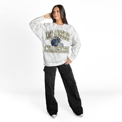 Los Angeles Chargers Gameday Couture Women's Whiteout Oversized Premium Fleece Sweatshirt | NFL Online