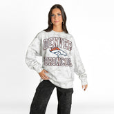 Denver Broncos Gameday Couture Women's Whiteout Oversized Premium Fleece Sweatshirt | NFL Discount