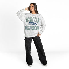 Seattle Seahawks Gameday Couture Women's Whiteout Oversized Premium Fleece Sweatshirt | NFL On sale