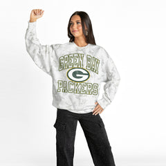 Green Bay Packers Gameday Couture Women's Whiteout Oversized Premium Fleece Sweatshirt | NFL Hot