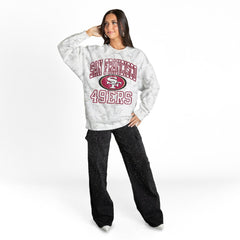 San Francisco 49ers Gameday Couture Women's Whiteout Oversized Premium Fleece Sweatshirt | NFL US