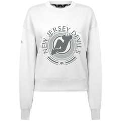 New Jersey Devils Levelwear Women's Slate & Snow Sponge Tri-Blend Sweatshirt - NHL Sweatshirts
