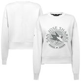 San Jose Sharks Levelwear Women's Slate & Snow Sponge Tri-Blend Sweatshirt - NHL Sweatshirts