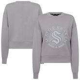 Seattle Kraken Levelwear Women's Slate & Snow Sponge Tri-Blend Sweatshirt - NHL Sweatshirts