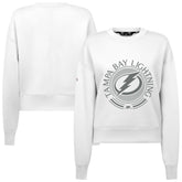 Tampa Bay Lightning Levelwear Women's Slate & Snow Sponge Tri-Blend Sweatshirt - NHL Sweatshirts