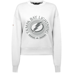 Tampa Bay Lightning Levelwear Women's Slate & Snow Sponge Tri-Blend Sweatshirt - NHL Sweatshirts