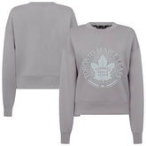 Toronto Maple Leafs Levelwear Women's Slate & Snow Sponge Tri-Blend Sweatshirt - NHL Sweatshirts
