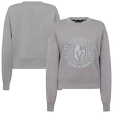 Vegas Golden Knights Levelwear Women's Slate & Snow Sponge Tri-Blend Sweatshirt - NHL Sweatshirts