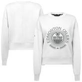 Edmonton Oilers Levelwear Women's Slate & Snow Sponge Tri-Blend Sweatshirt - NHL Sweatshirts