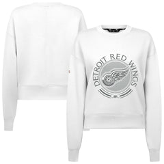 Detroit Red Wings Levelwear Women's Slate & Snow Sponge Tri-Blend Sweatshirt - NHL Sweatshirts