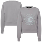 Calgary Flames Levelwear Women's Slate & Snow Sponge Tri-Blend Sweatshirt - NHL Sweatshirts