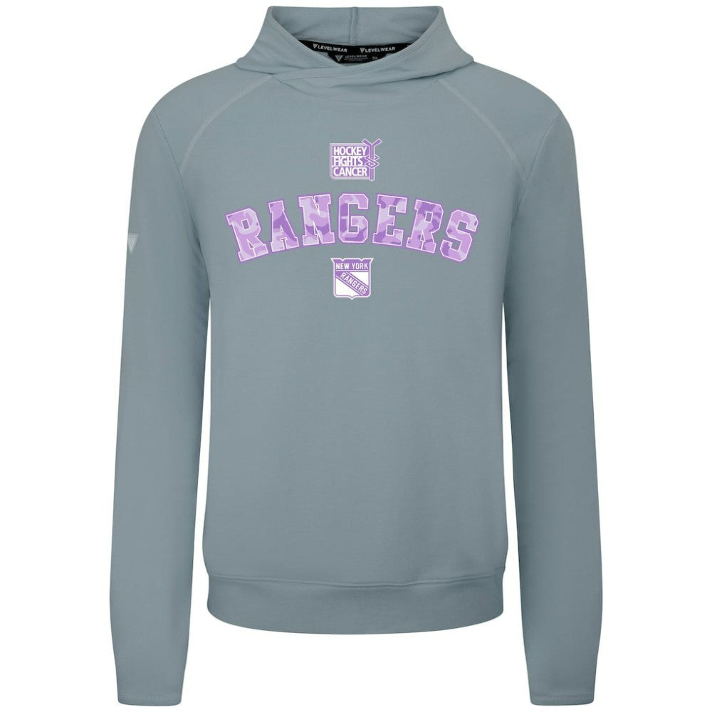 New York Rangers Levelwear Hockey Fights Cancer Mandate Tri-Blend Hoodie - NHL Hoodies