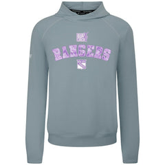 New York Rangers Levelwear Hockey Fights Cancer Mandate Tri-Blend Hoodie - NHL Hoodies