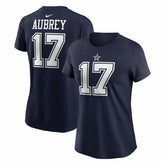 Dallas Cowboys Brandon Aubrey Women's Player Name & Number T-Shirt | NFL Sale