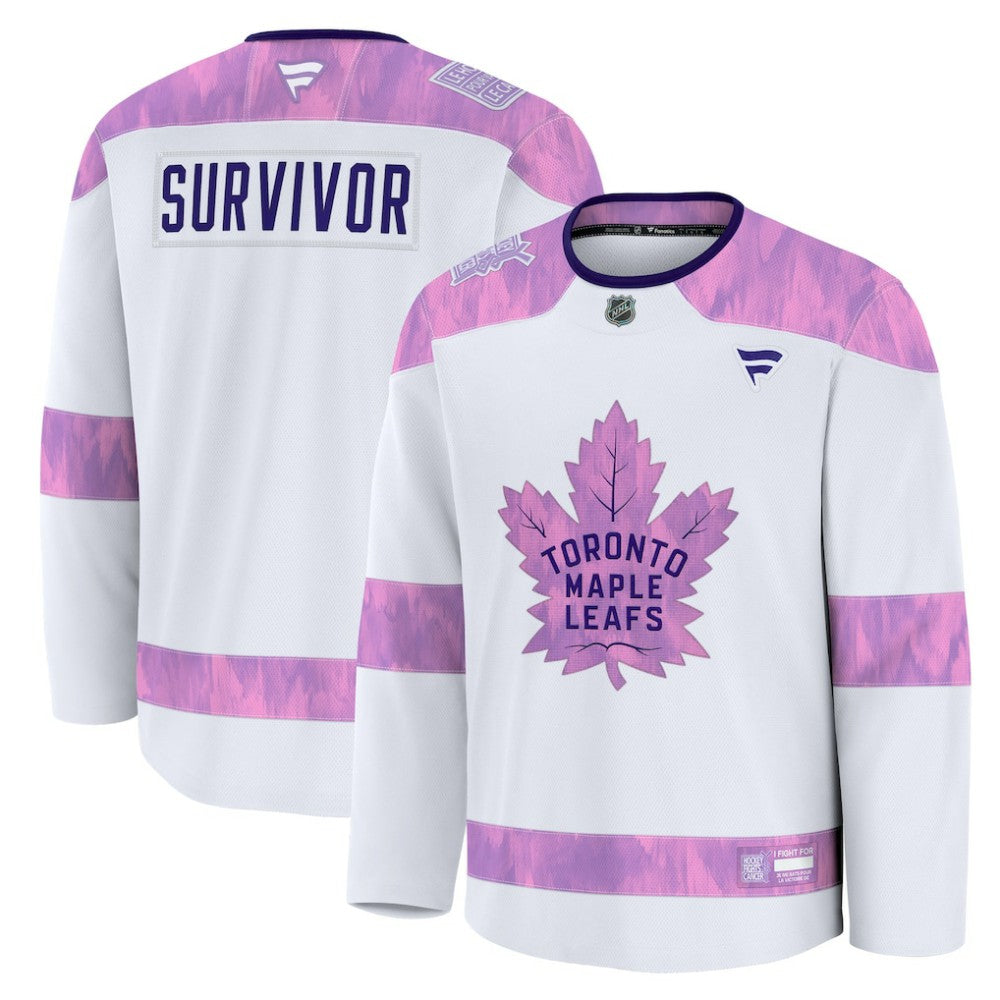 Toronto Maple Leafs Fanatics Hockey Fights Cancer Survivor Practice Jersey - NHL Jerseys