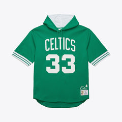 Kelly Green Larry Bird Boston Celtics Mesh Name & Number Short Sleeve Hoodie | NBA