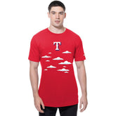 Texas Rangers New Era MLB x Simpsons 2026 Collab Clouds T-Shirt - MLB T-shirts