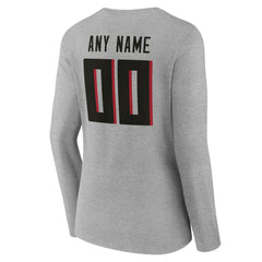 Atlanta Falcons Women's Team Authentic Personalized Name & Number Long Sleeve V-Neck T-Shirt | NFL Near me