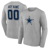 Dallas Cowboys Team Authentic Personalized Name & Number Long Sleeve T-Shirt | NFL Online