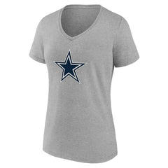 Dallas Cowboys Women's Team Authentic Personalized Name & Number V-Neck T-Shirt | NFL Online