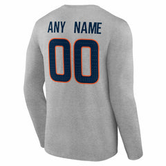 Denver Broncos Team Authentic Personalized Name & Number Long Sleeve T-Shirt | NFL US