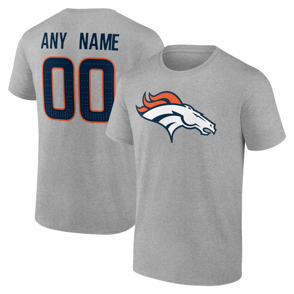 Denver Broncos Team Authentic Personalized Name & Number T-Shirt | NFL Sale