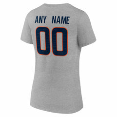 Denver Broncos Women's Team Authentic Personalized Name & Number V-Neck T-Shirt | NFL Discount