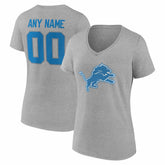 Detroit Lions Women's Team Authentic Personalized Name & Number V-Neck T-Shirt | NFL Near me