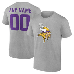 Minnesota Vikings Team Authentic Personalized Name & Number T-Shirt | NFL Outlet