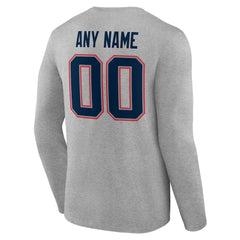 New England Patriots Team Authentic Personalized Name & Number Long Sleeve T-Shirt | NFL Near me