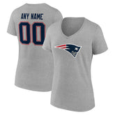 New England Patriots Women's Team Authentic Personalized Name & Number V-Neck T-Shirt | NFL Outlet