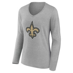 New Orleans Saints Women's Team Authentic Personalized Name & Number Long Sleeve V-Neck T-Shirt | NFL New
