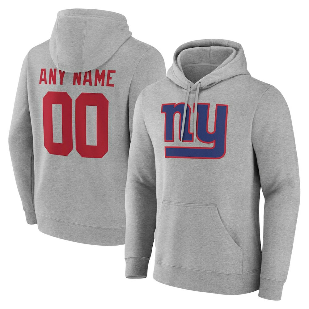 New York Giants Team Authentic Personalized Name & Number Hoodie | NFL Hot