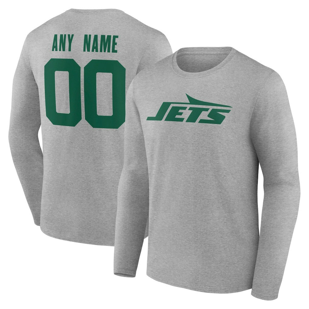 New York Jets Team Authentic Personalized Name & Number Long Sleeve T-Shirt | NFL US