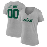 New York Jets Women's Team Authentic Personalized Name & Number V-Neck T-Shirt | NFL On sale