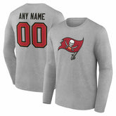 Tampa Bay Buccaneers Team Authentic Personalized Name & Number Long Sleeve T-Shirt | NFL Outlet