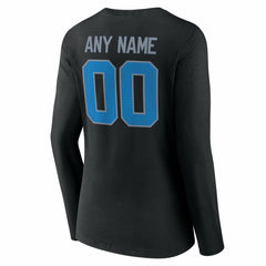 Detroit Lions Women's Team Authentic Personalized Name & Number Long Sleeve V-Neck T-Shirt | NFL Hot