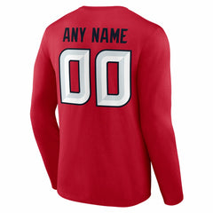 Houston Texans Team Authentic Personalized Name & Number Long Sleeve T-Shirt | NFL Sale