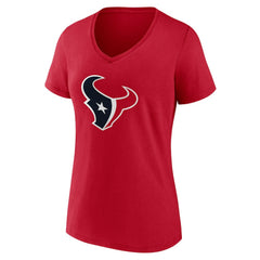 Houston Texans Women's Team Authentic Personalized Name & Number V-Neck T-Shirt | NFL New