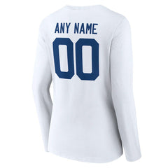 Indianapolis Colts Women's Team Authentic Personalized Name & Number Long Sleeve V-Neck T-Shirt | NFL Sale